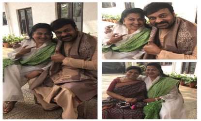 Radhika meets Chiranjeevi